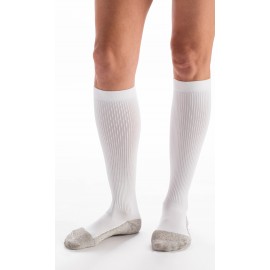 White Carolon® Knee Length Compression Socks Class II