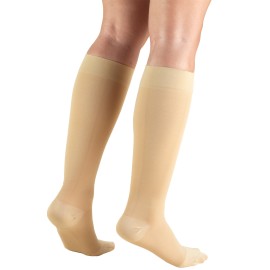 Truform® MicroFiber Knee High 20-30mmHg Soft Top Compression Stockings